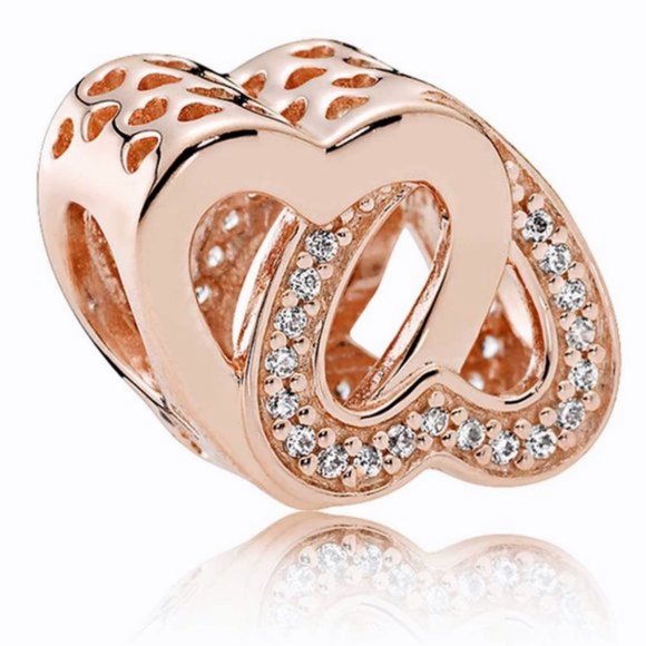 Pandora Entwined Hearts Charm - Picture 1 of 4